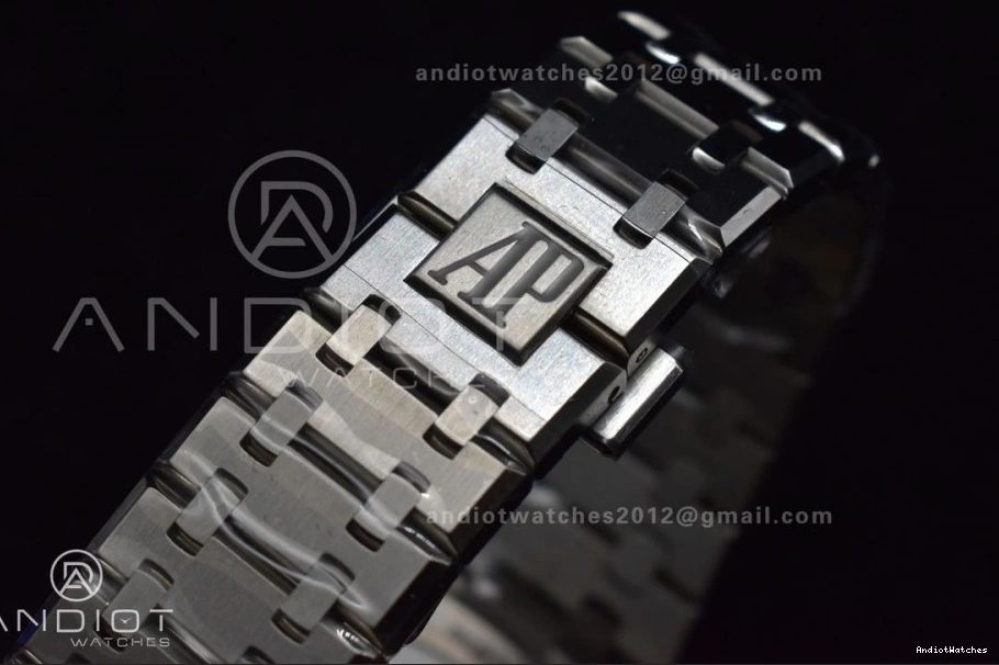 Dial Oak SS 41mm Royal Affordable Textured Clone Best Super on APSF A4302 449 Bracelet Edition SS White 15500 1:1 0504